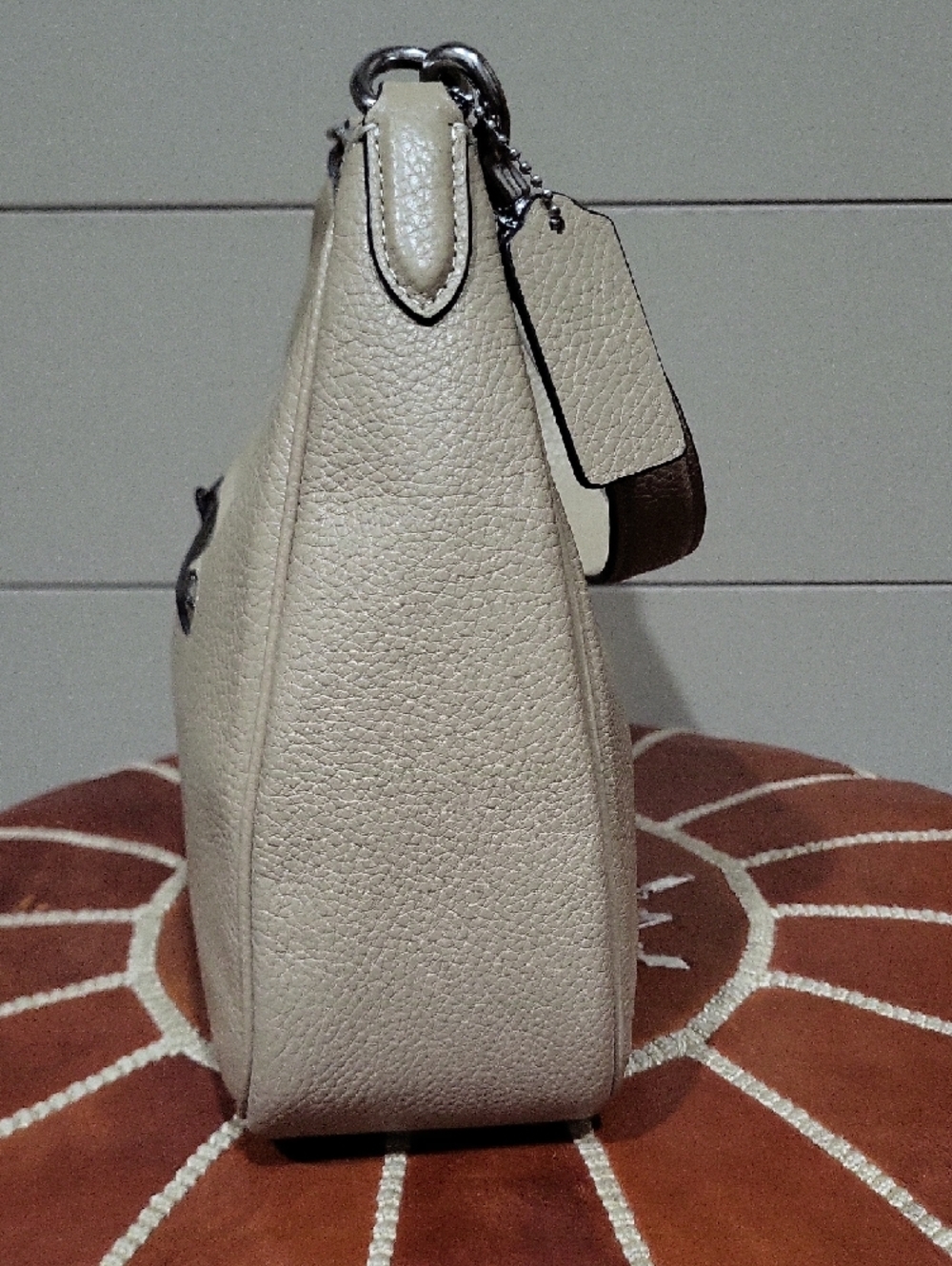 Coach Pebbled Leather Shoulder Bag in Tan - Picture 6 of 10